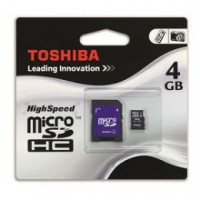 Toshiba 4GB Micro SDHC Class 4 Bellek Kartı SD Adaptörlü